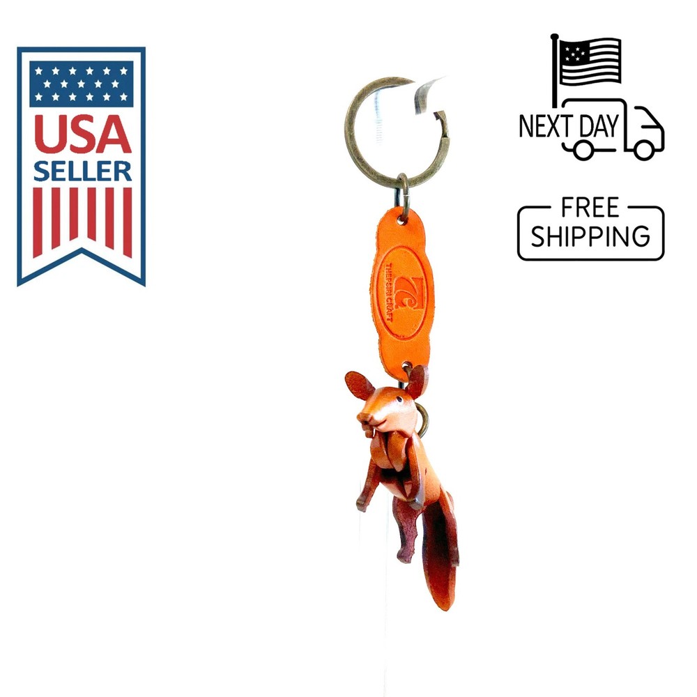 Fox Handmade Leather Keyring