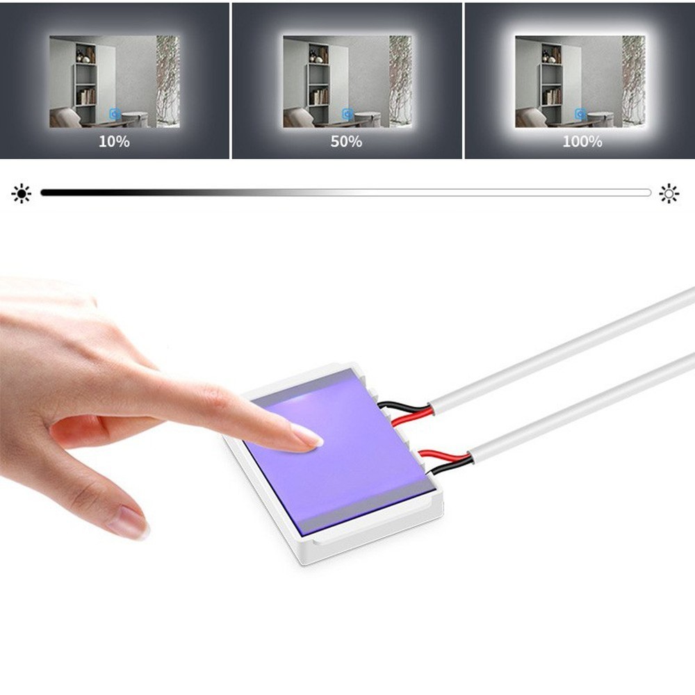 White ABS Touch Sensor Switch 12V 5A for LED Makeup Mirror Light Strip