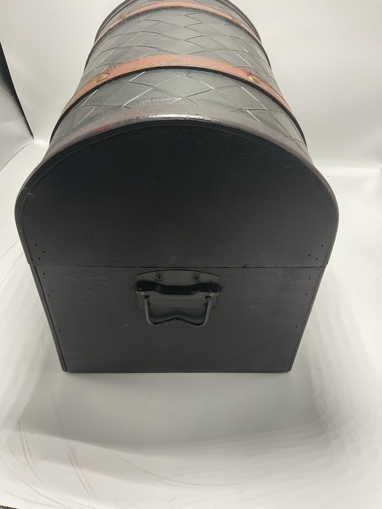 Leather Round Top Trunk
