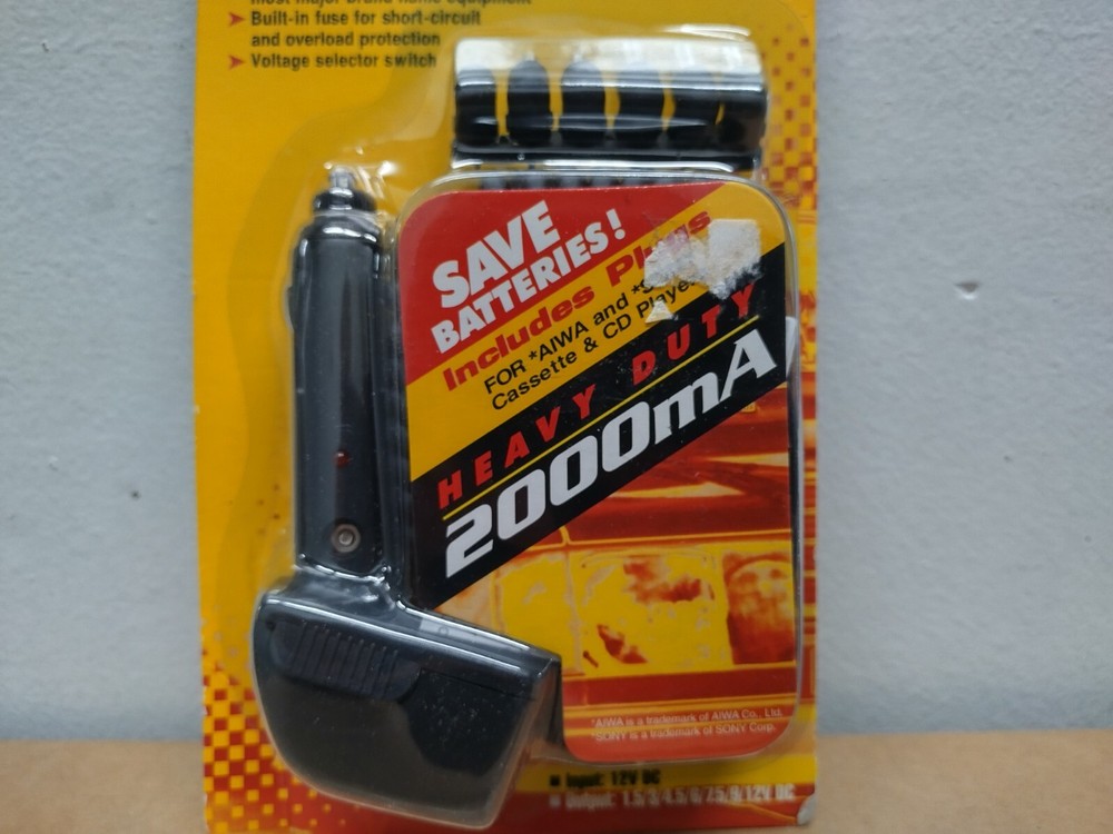 JWin Regulated DC Car Converter with 6 Interchangeable Plugs & Voltage Selector