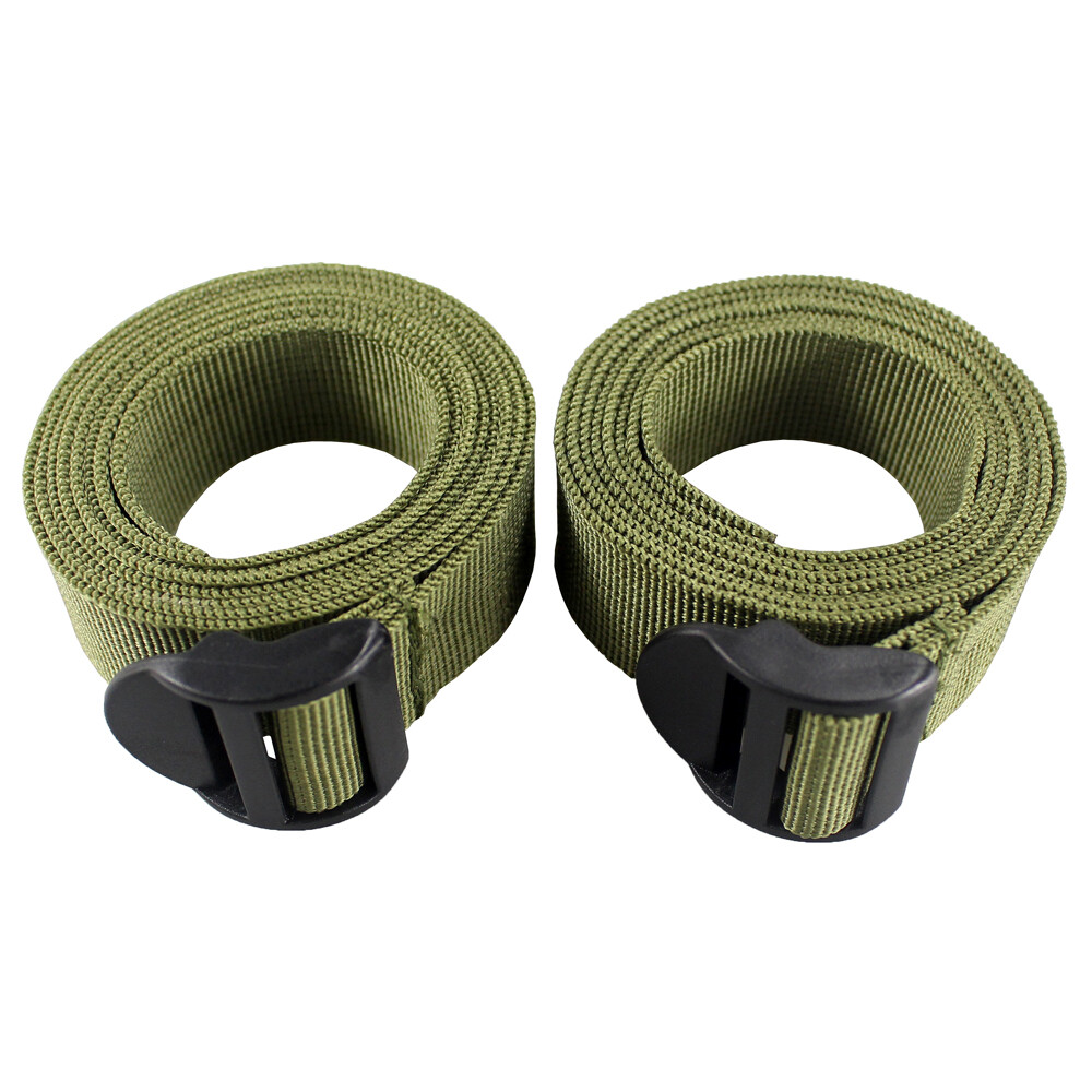 2-Pack 1inch Heavy Duty Utility Nylon Strap with Buckle Molle Backpack Accessory