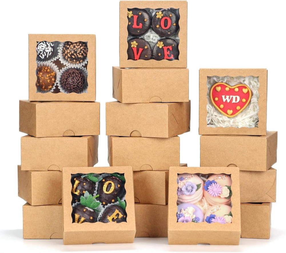 Bakery Boxes 4x4x2 Inches Cookies Boxes Mini Bundt Cake Boxes Pie Boxes
