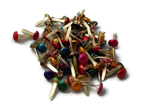 Colored Metallics Mini Round Brads - 100ct