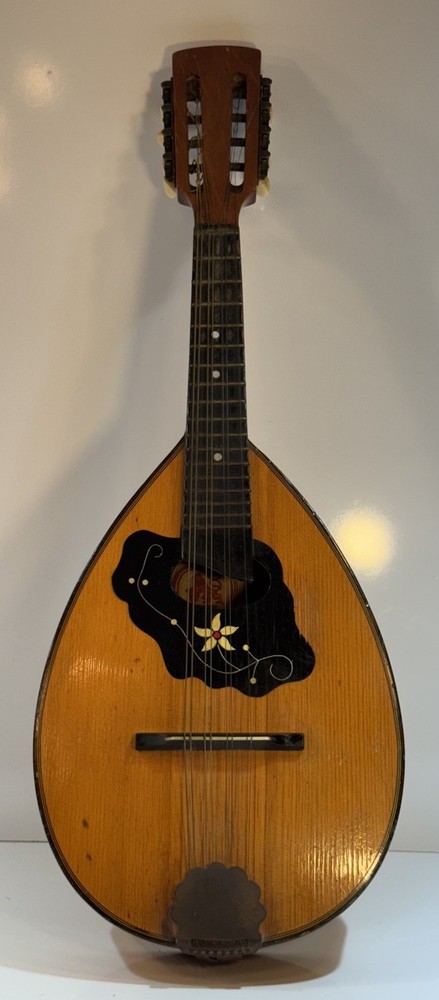 Lignatone Flat Back 8 String Tuner Bowl Back Mandoline Vintage Czech