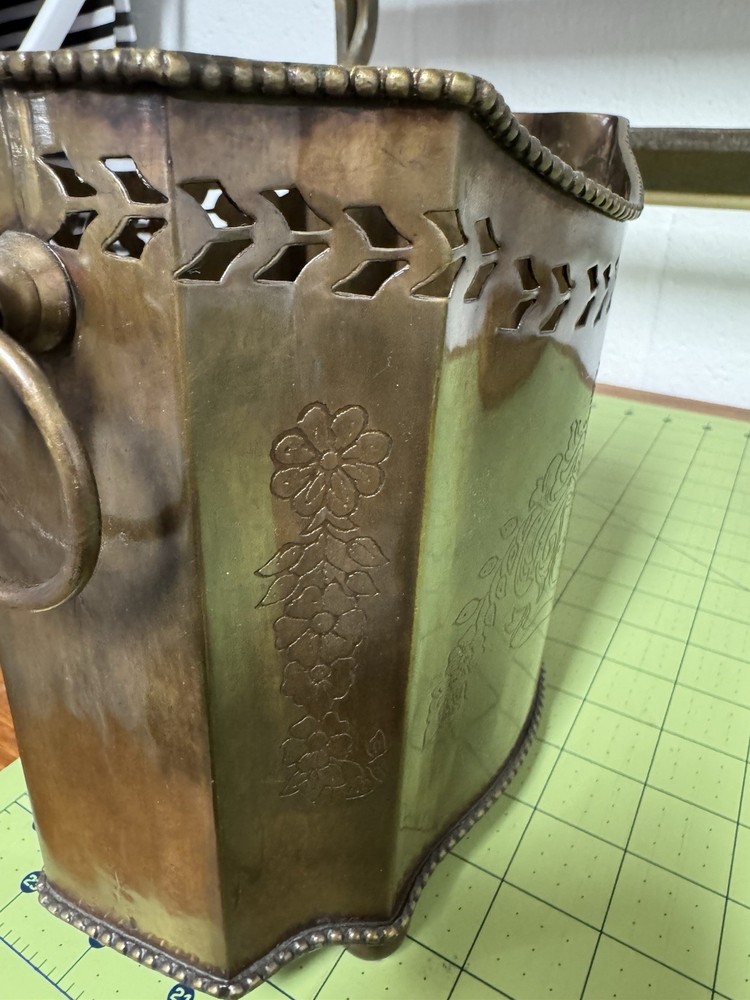Tin Decorative Container. Use for Flowers Or Other Plants