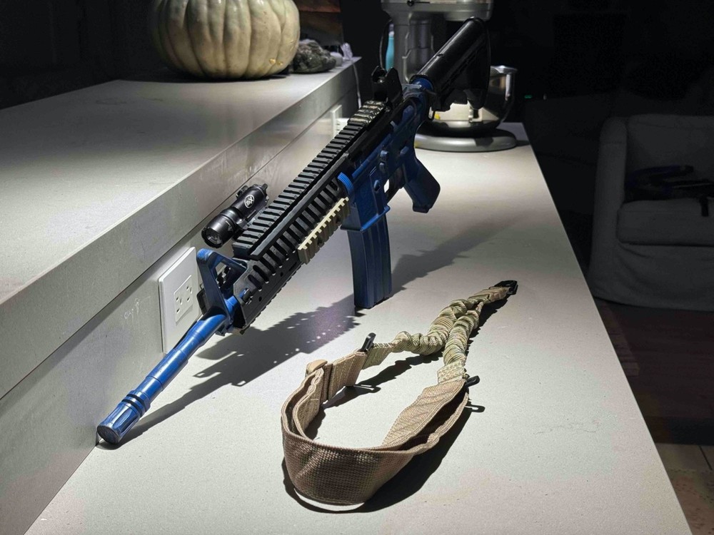 Ring's Blue Gun Training Replica Accessorized: VLTOR/Surefire/DanielDefense/GGG