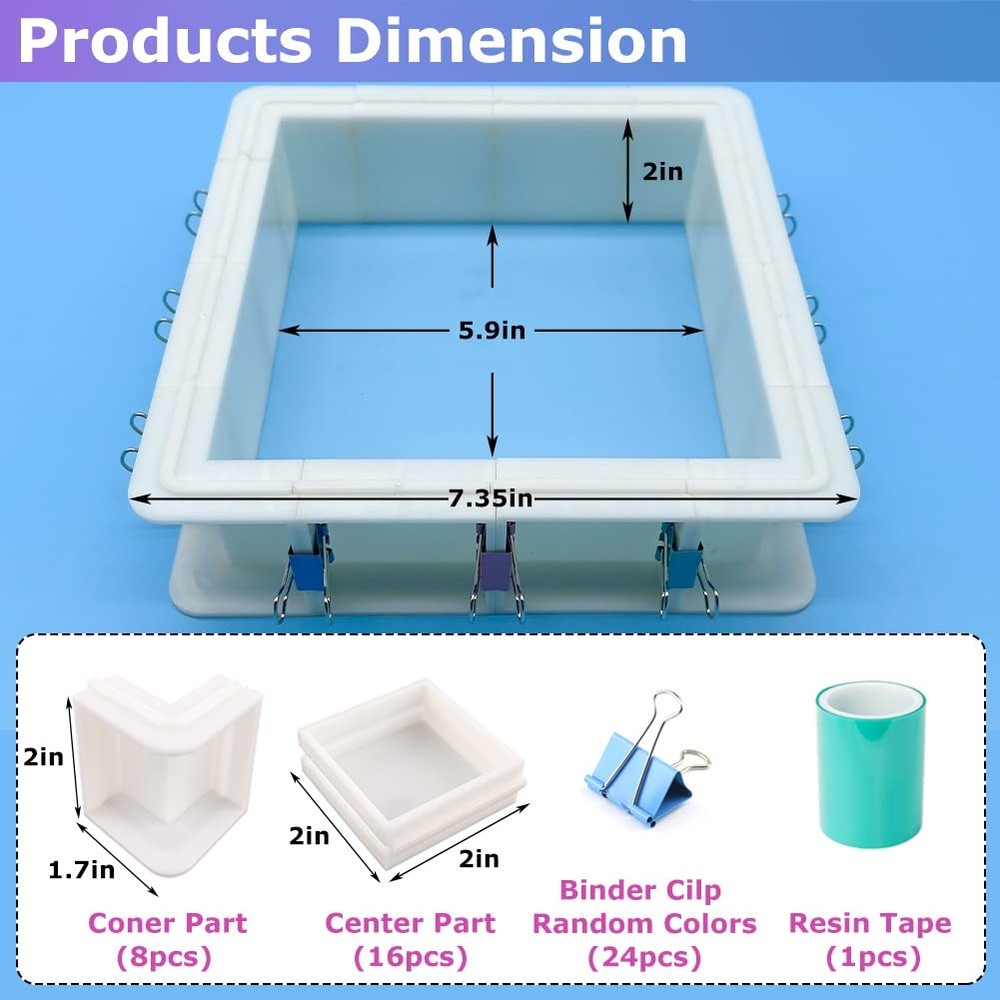 2-Pack Adjustable Mold-Housing for Silicone Molds - Rubber Mold Making Kit, H...