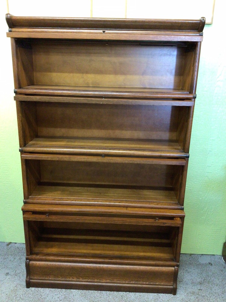 Antique Macey Oak Stacking Bookcase Stepback