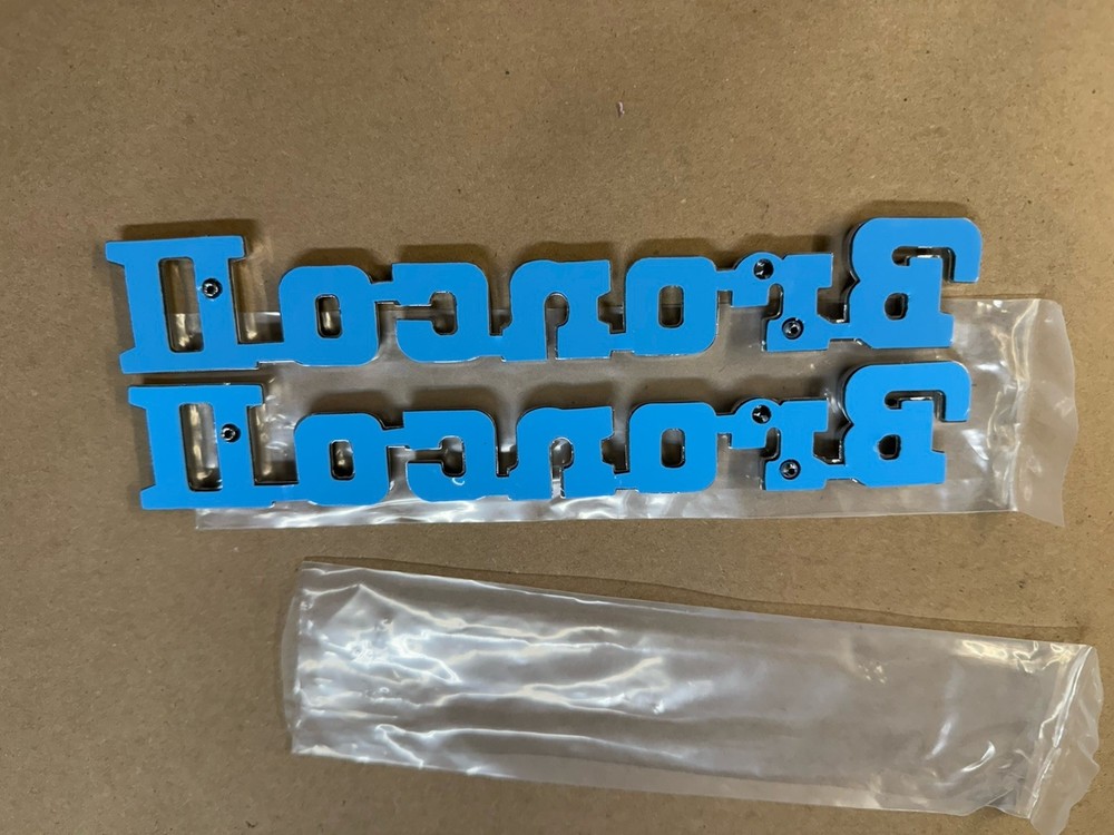 FITS Bronco II Emblems Pair Chrome