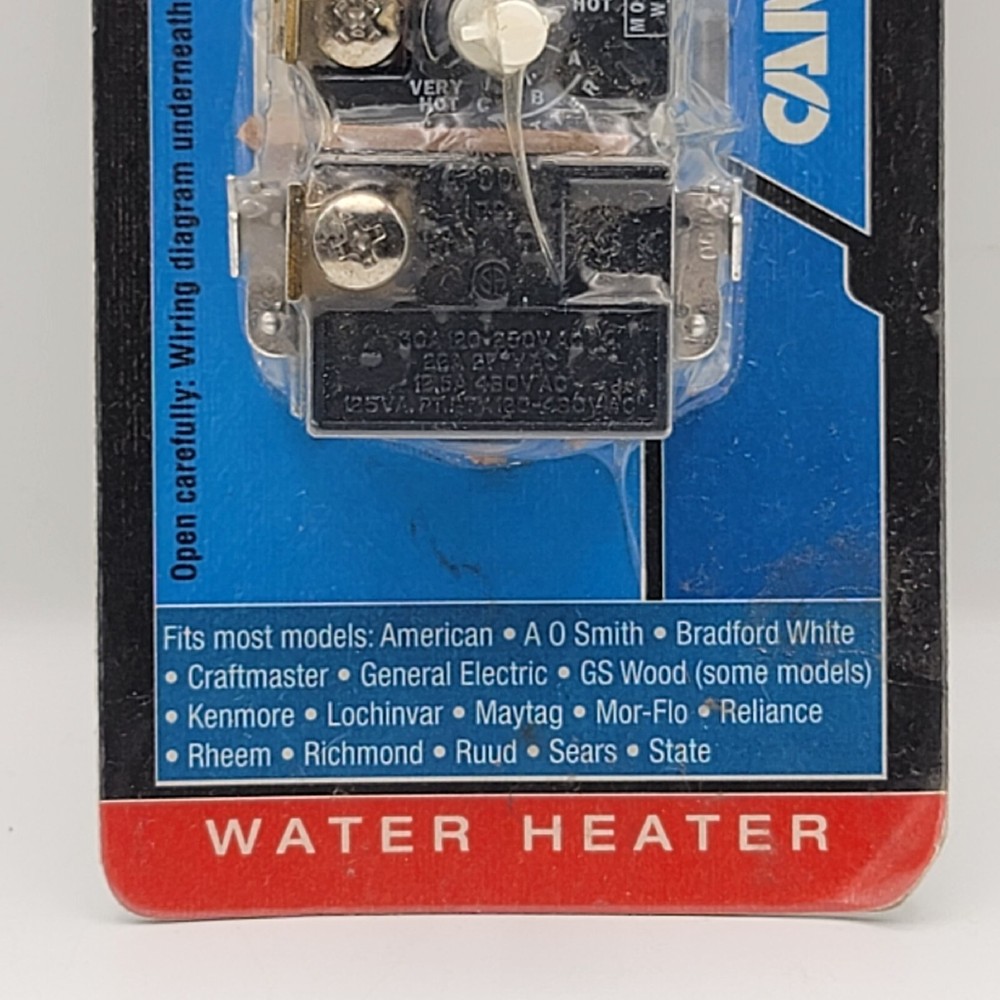 CAMCO 07853 Water Heater THERMOSTAT Single Element W/ Ext Control D Shaft - NEW