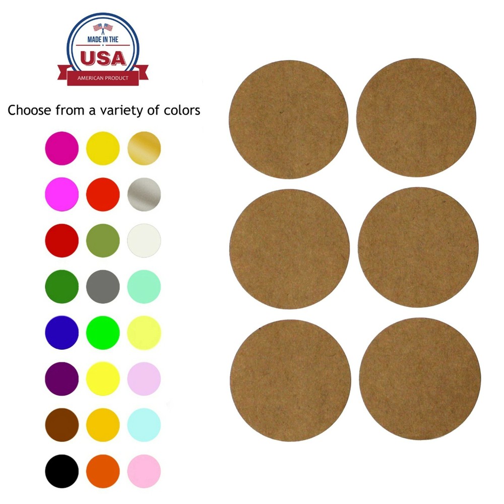 Color Coding 2 Inch Round Dot Stickers Circle Permanent Adhesive Labels