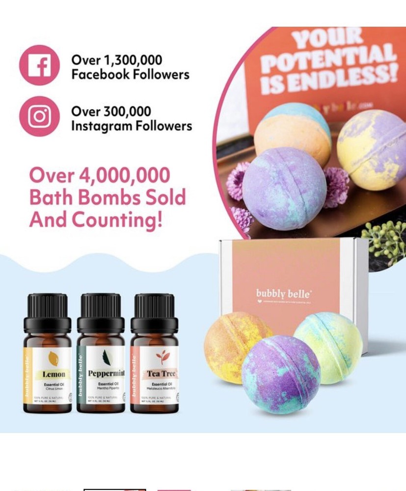 Huge bath bombs bubbly belle 12 per box gift box