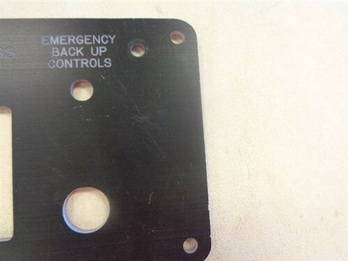 BLANK SWITCH / INDICATOR LIGHT PANEL BLACK PLASTIC 6 3/8" X 3" MARINE BOAT