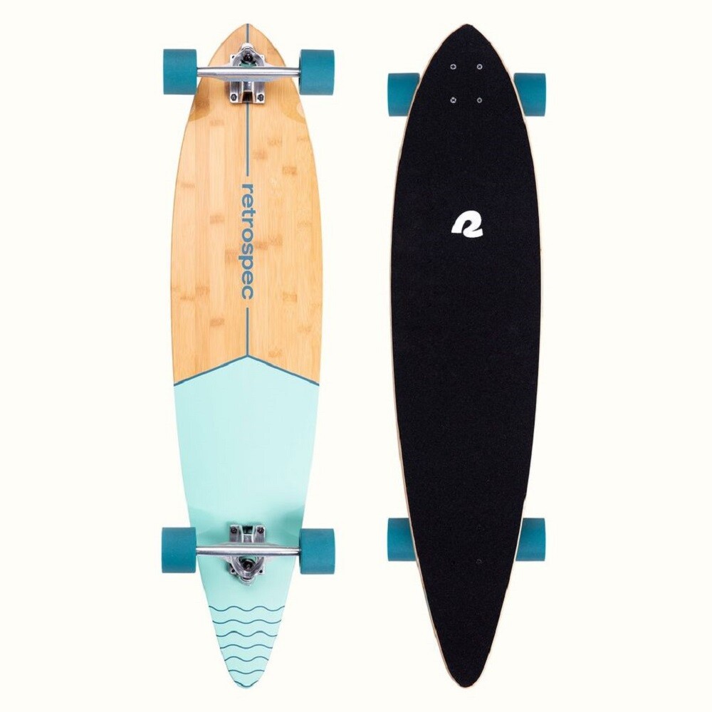 Zed Longboard Skateboard Complete Cruiser | Bamboo & Bondi Wave Pintail