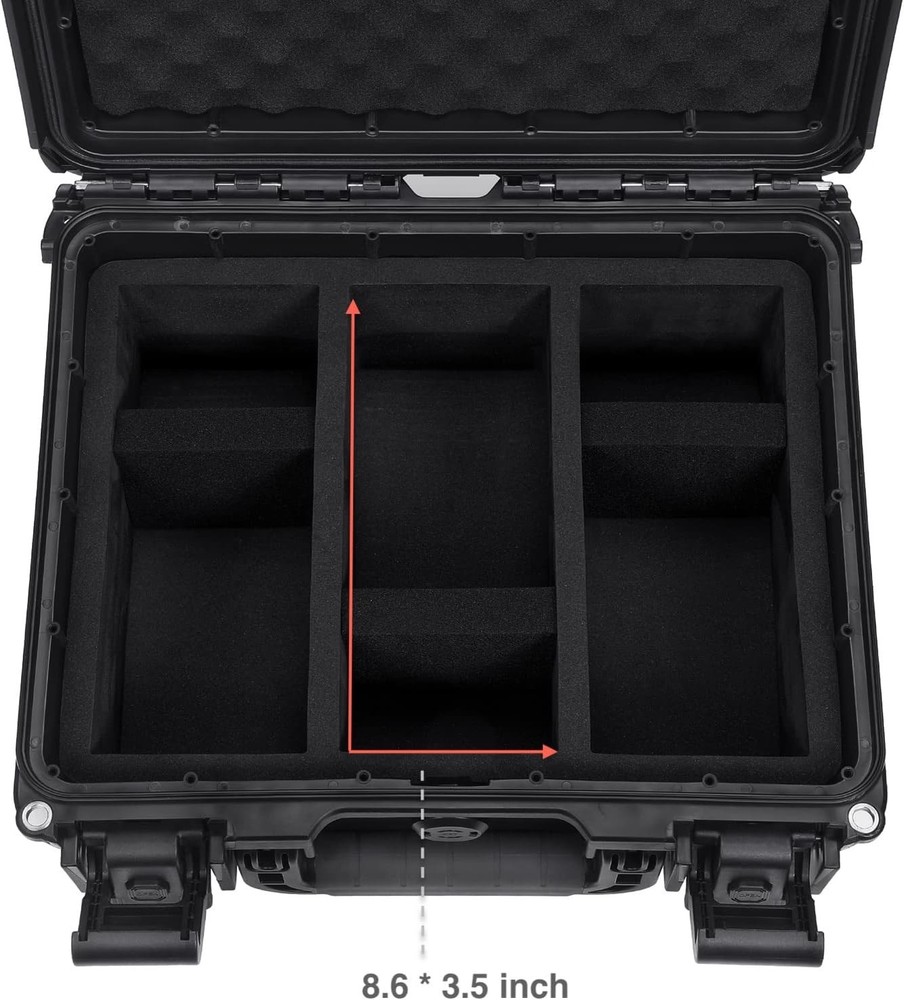 Lightweight Hard-Shell Card Case with Customizable Dividers - 102 Capacity