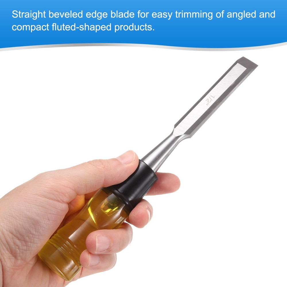 Wood Chisel 1/2" Beveled Edge Blade Woodworking Hand Tools with Caps