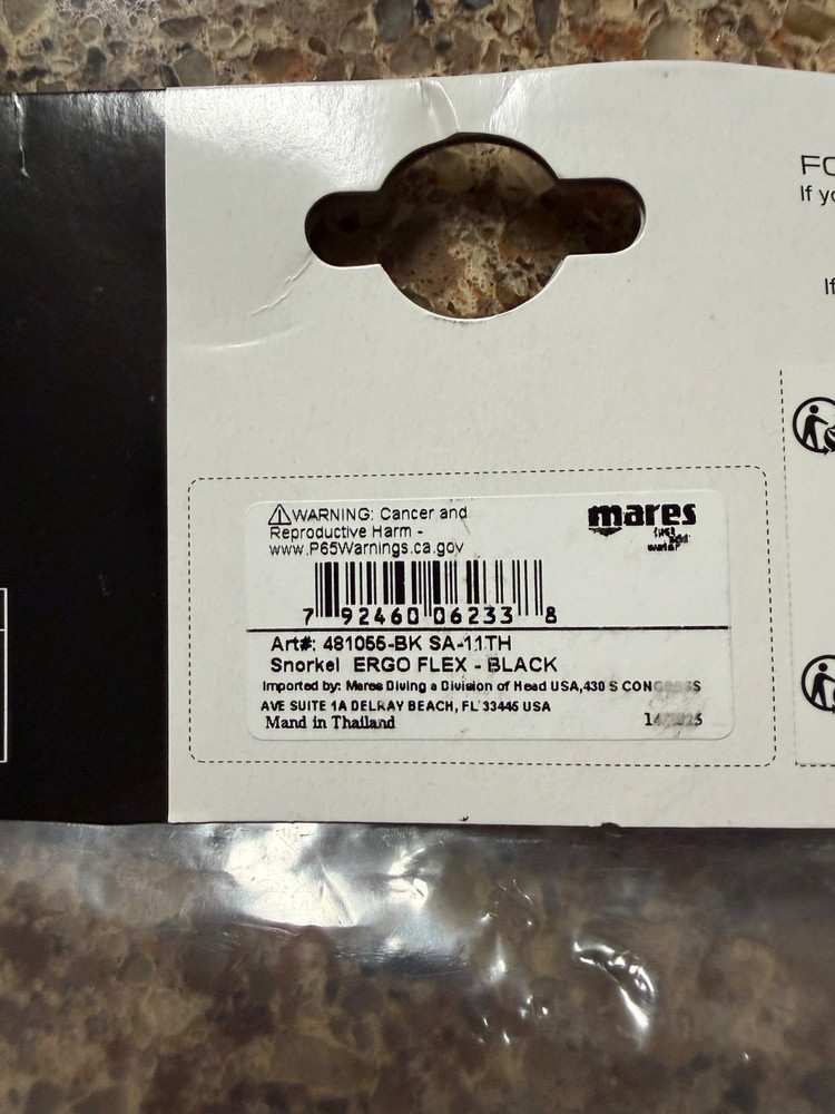 Mares Ergo Flex Snorkels (two, brand new)