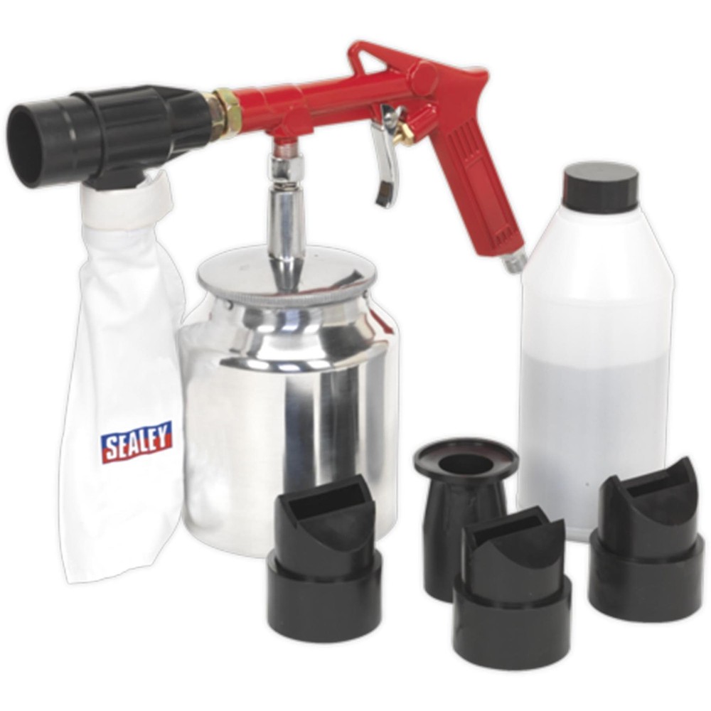 Sealey Air Recirculating Sandblasting Shot Blast Kit 700g Bottle
