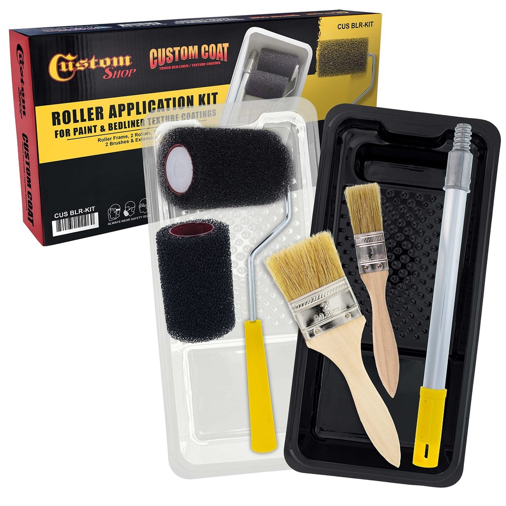 Custom Shop Bedliner Roller Kit w/Frame Covers Tray Brushes Coating Texture