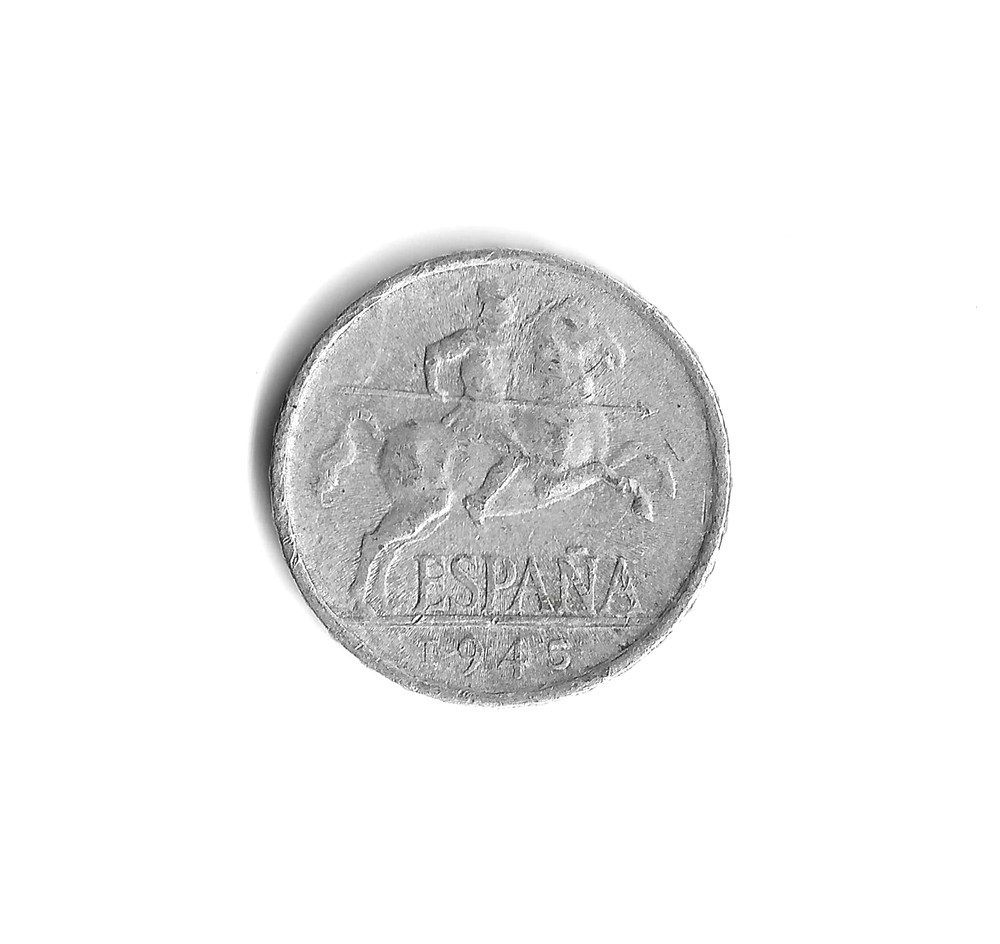 1945 Spain - 5 Centimos - 435 - Aluminum - 1.2g