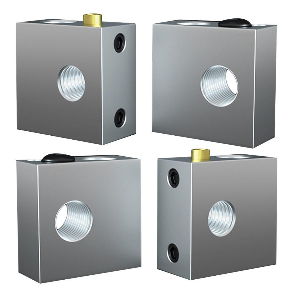 4pcs 3d Printer Heating Block 3d Printer Heater Block (Silver) 3d Printer Parts