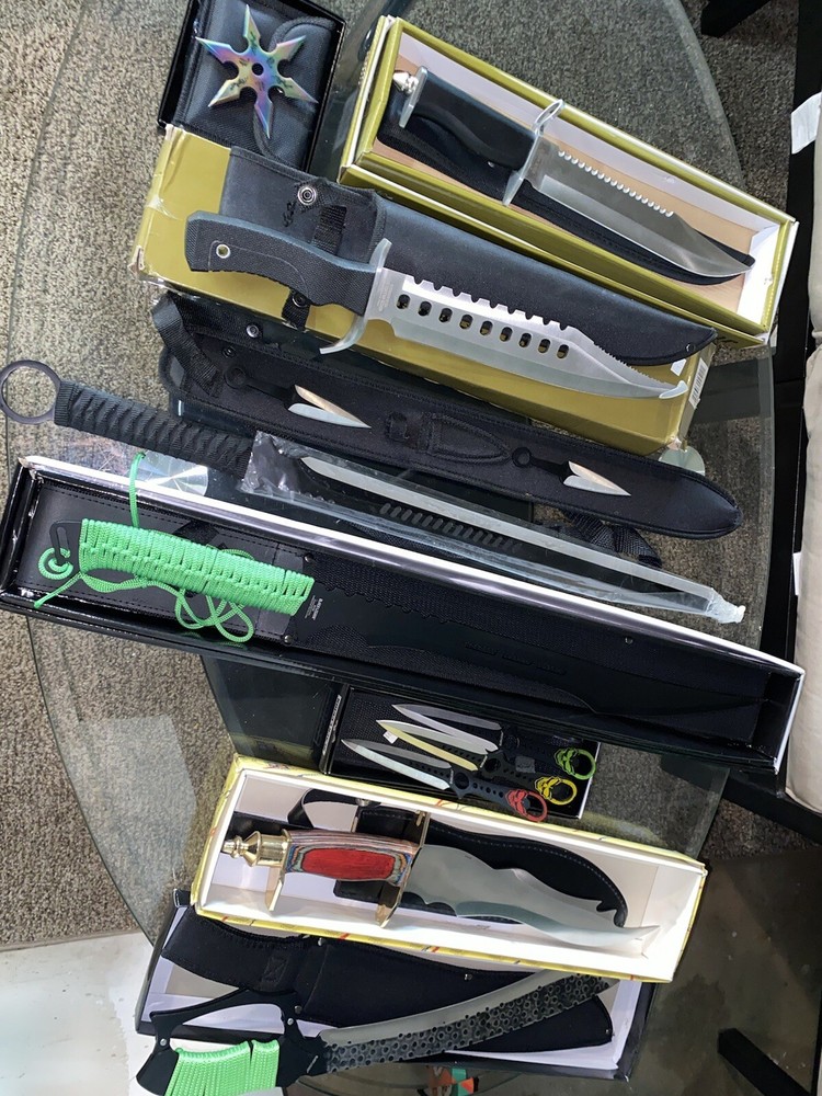 sword and knifes