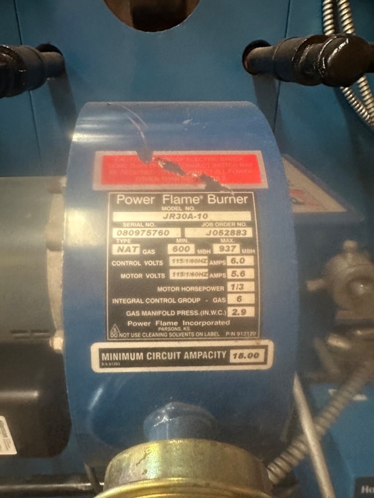 York Shipley 25 HP Vertical Boiler