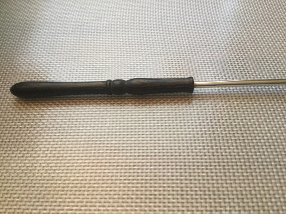 Vintage WEB Sterlin Silver Candle Snuffer W/Turned Ebony Handle