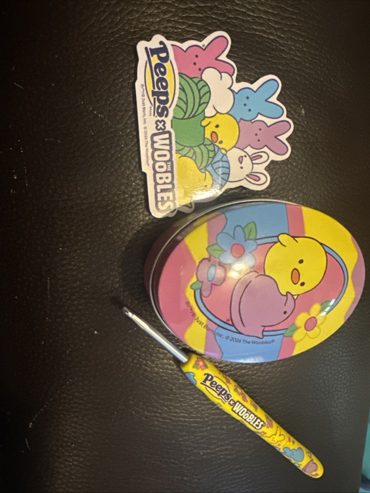The Woobles Peeps Tin Hook And Sticker Set