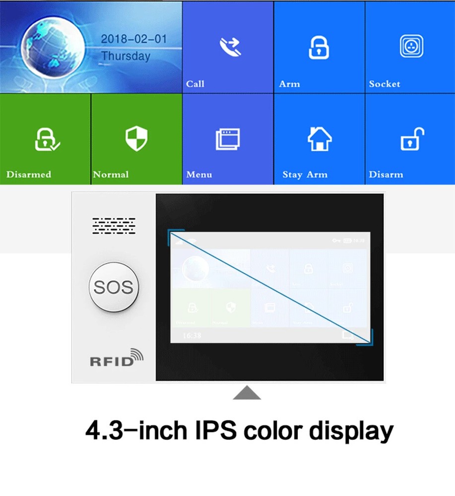 WiFi Alarm System for Home Security Wireless Solar Siren Support Remote Control