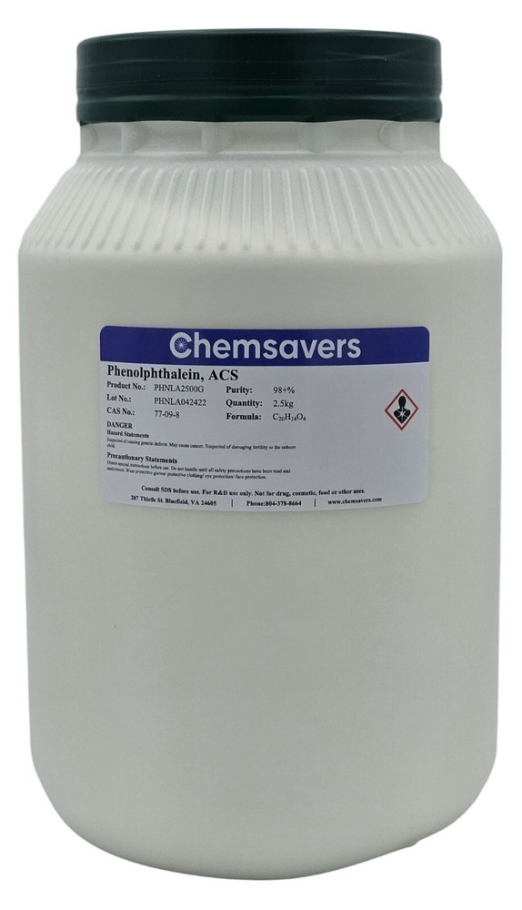 Phenolphthalein, ACS, 98+%, 2.5kg