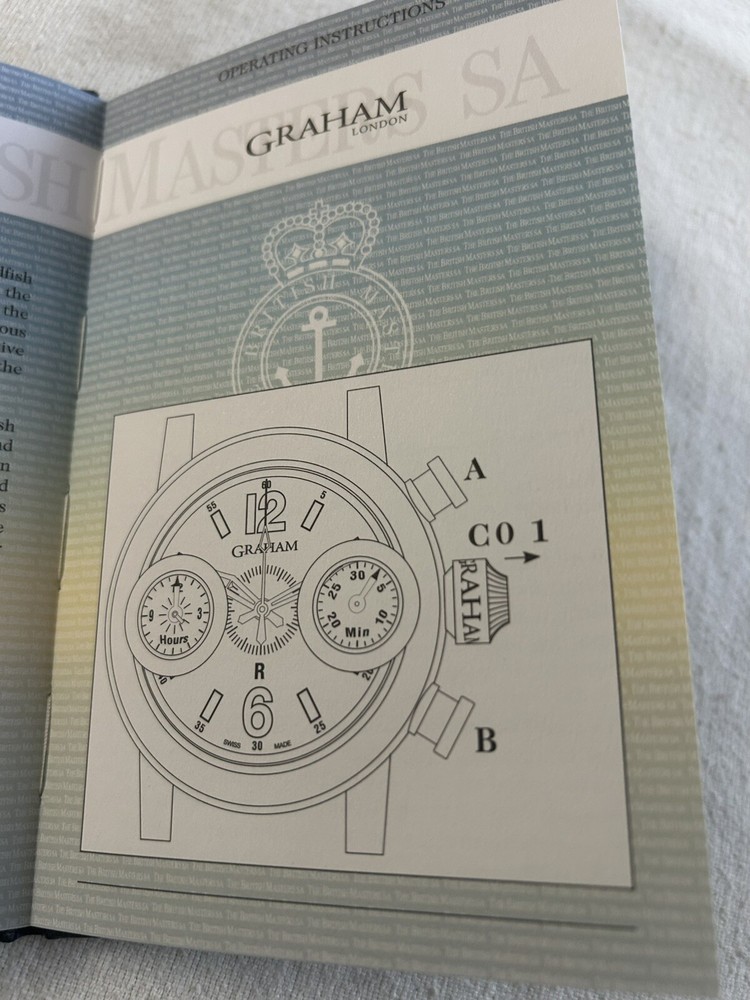 Graham Watch Original Certificate for Swordfish