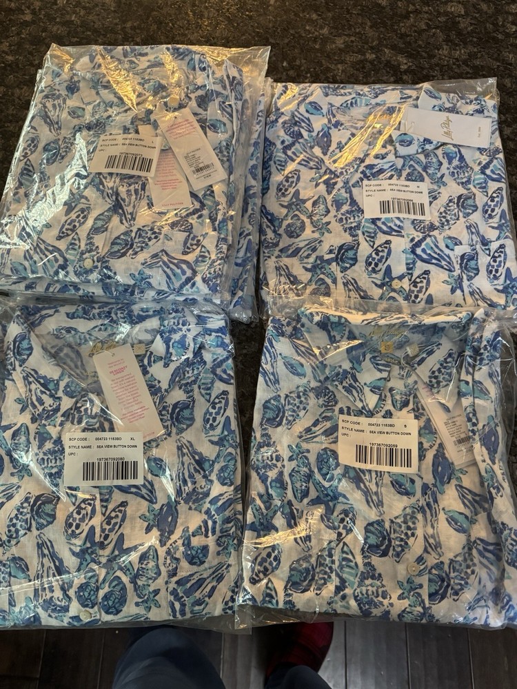 Lilly Pulitzer Women's Sea View Button-Down Pick Size. NWT