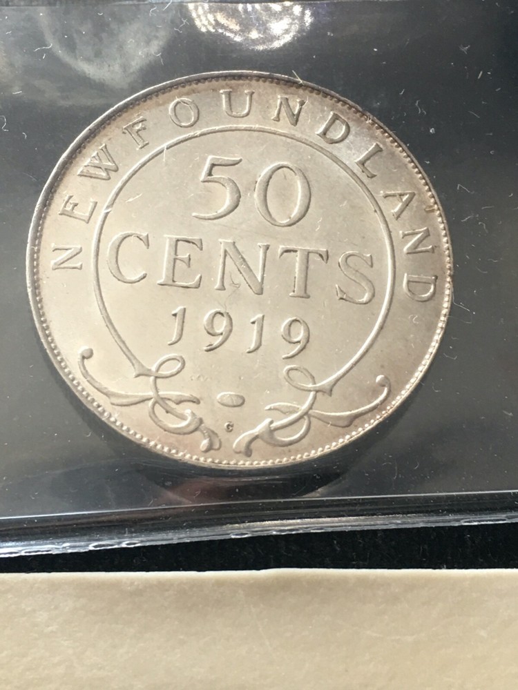 1919c ICCS Graded Newfoundland, ¢50 Fifty Cent, **MS-62**