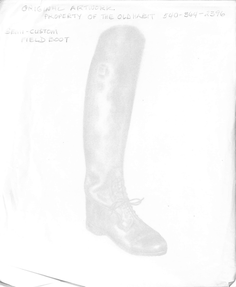 Semi-Custom Field Boot Graphite Drawing