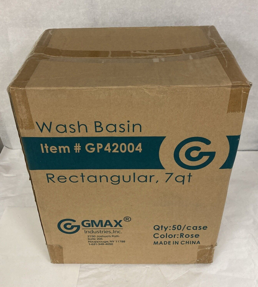 GMAX GP42004, Plastic Wash Basin, 7Quart, Rose Color, 50 per Case