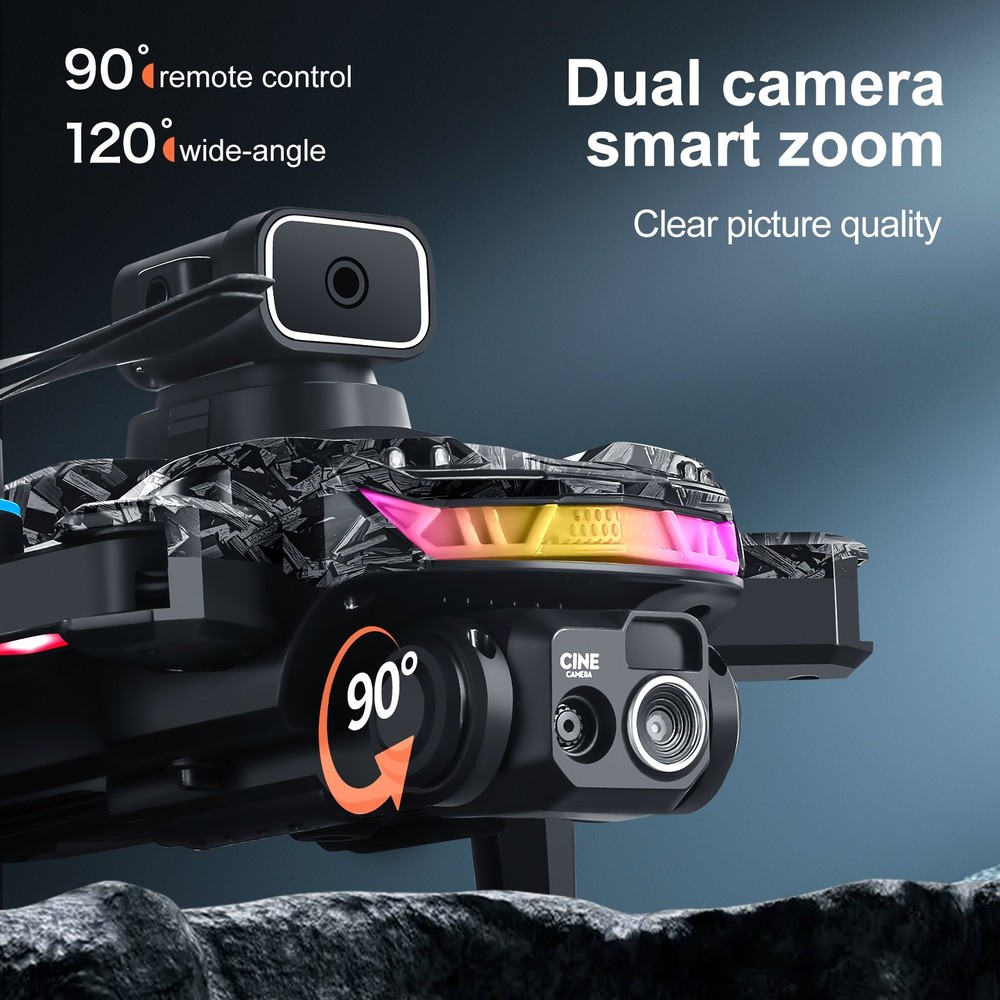 Drone WIFI FPV 4K Dual Camera Obstacle Avoidance Remote Control with Screen S160
