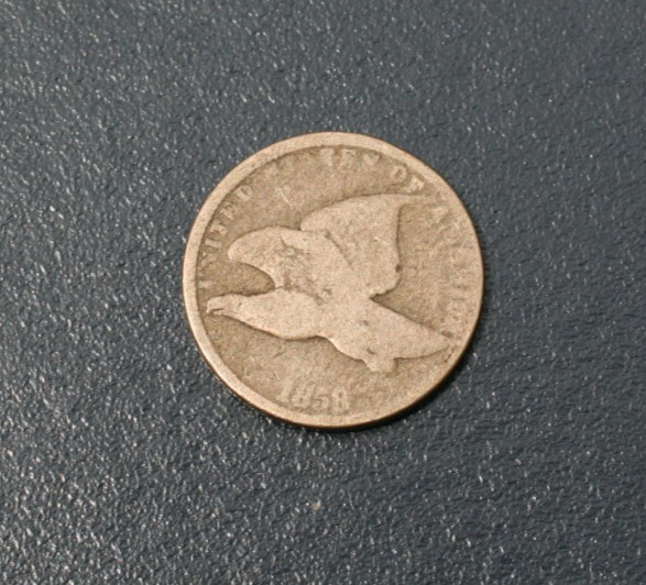 1858 FLYING EAGLE CENT  *GOOD PLUS DETAILS*