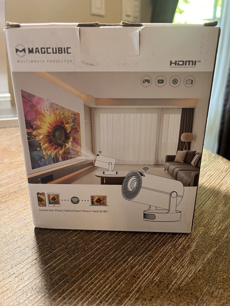 Multimedia desktop tabletop smart projector with WiFi & Bluetooth - new