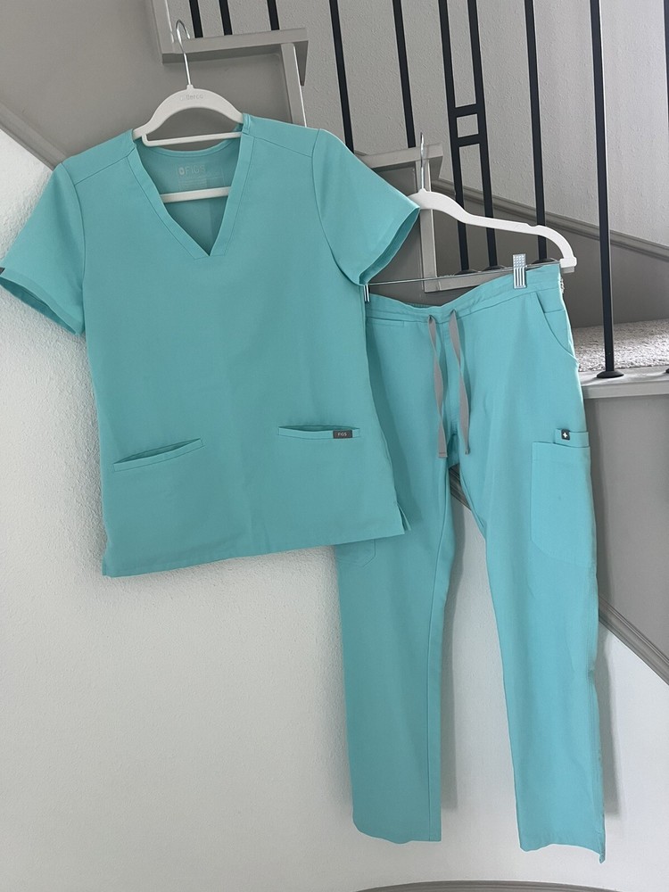 Figs Scrub Set Women’s Xs Aqua Blue