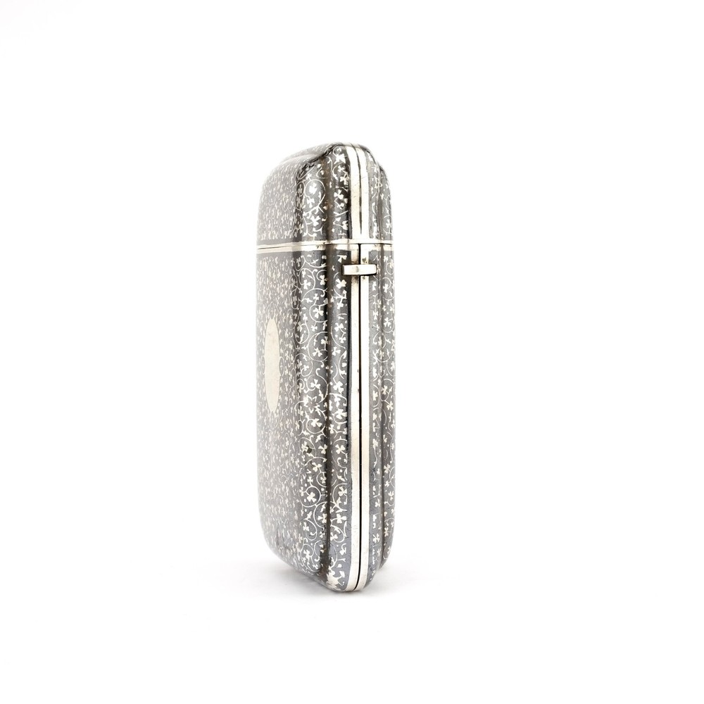 Rare Georg Adam Scheid GAS Solid Silver & Niello Cigarette Case