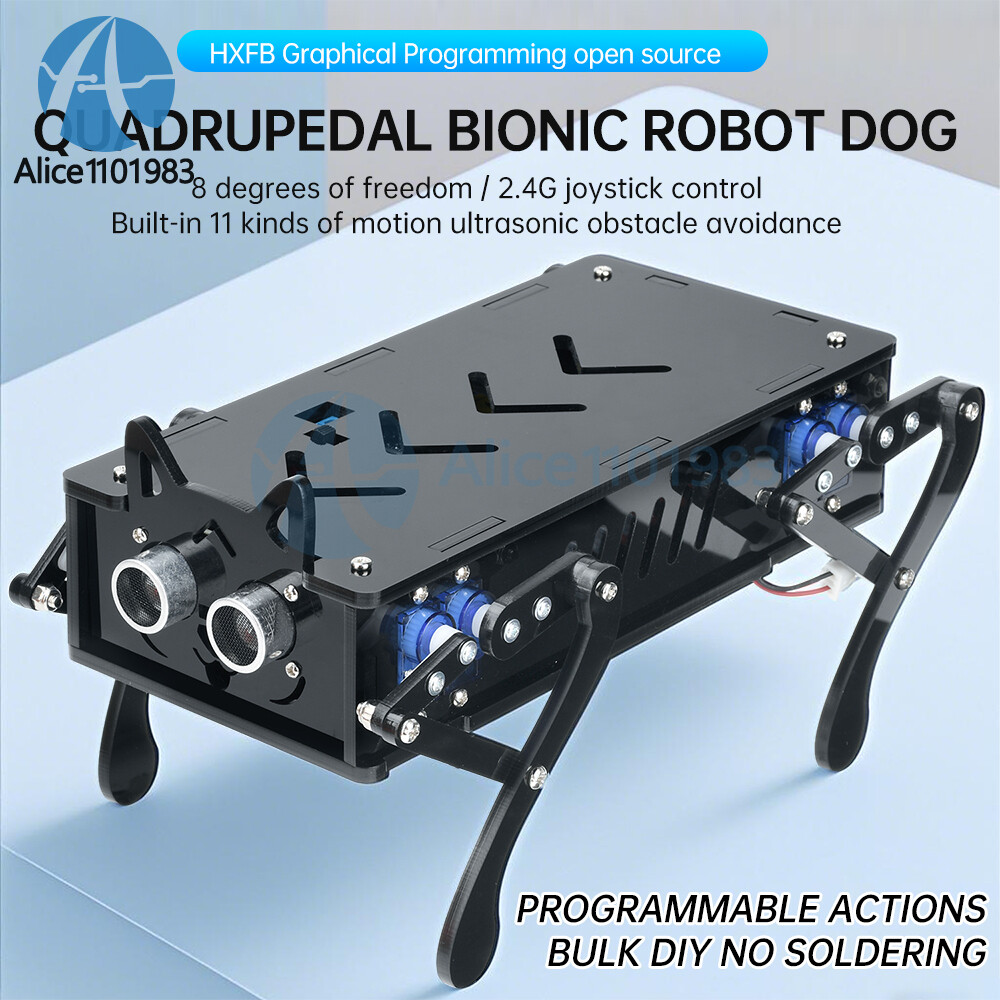 Intelligent Programming Quadruped Robot Bionic Mechanical Dog Kit Remote Control