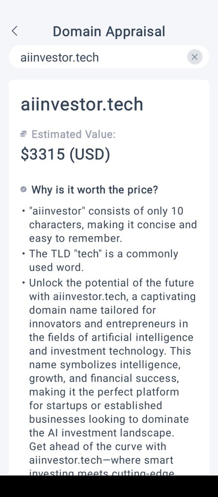 domain name, Aiinvestor.Tech