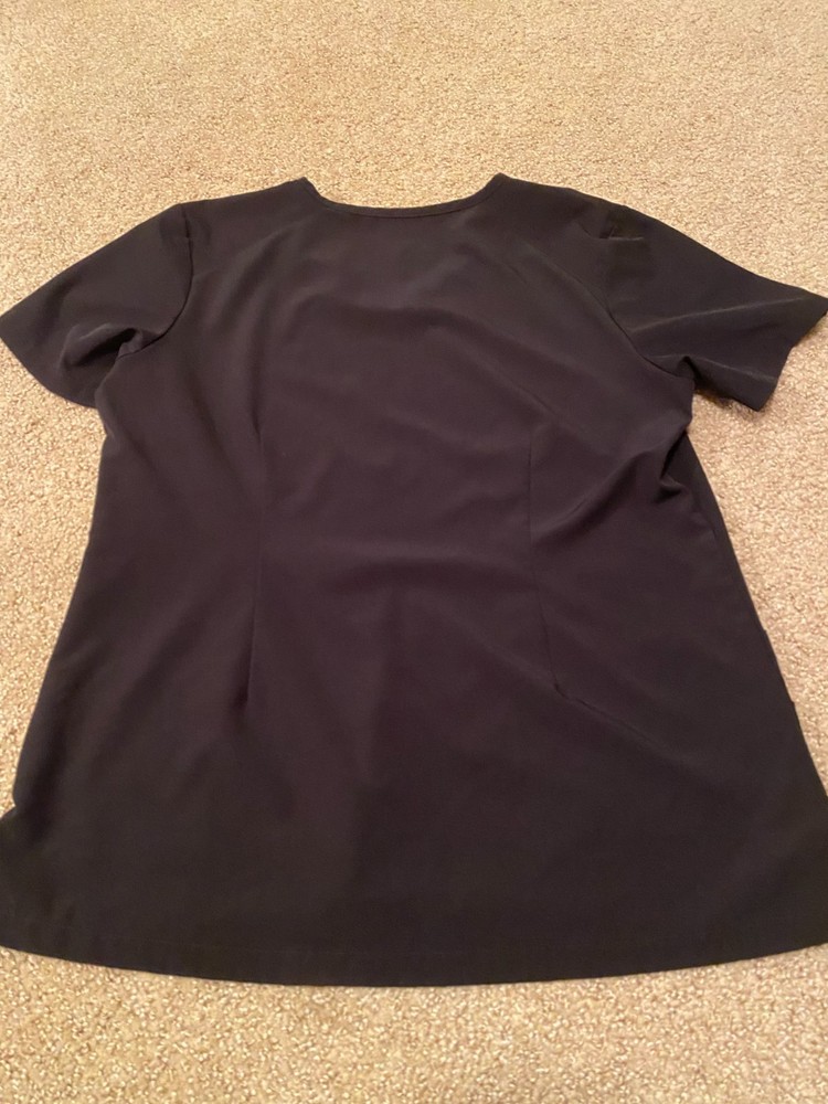 Matrix Impulse By Maevn Scrub Top Womens Polyester Blend Black Short Sl Size M