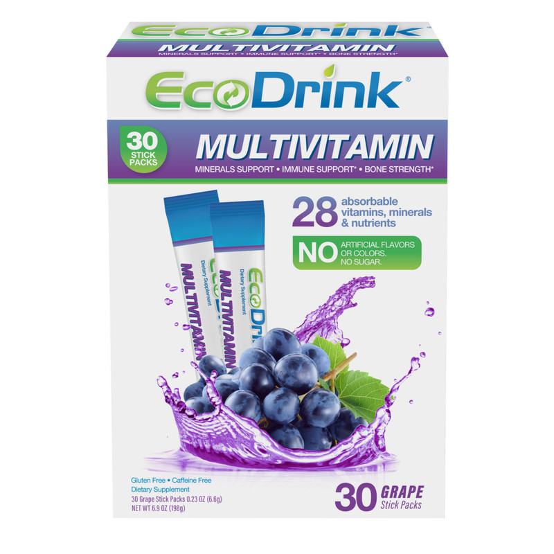 Ecodrink Complete Multivitamin Drink Mix, 30 Packets