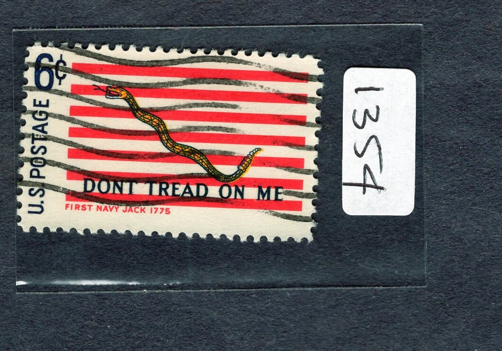 1968 Stamp #1354 6c First Navy Jack Used