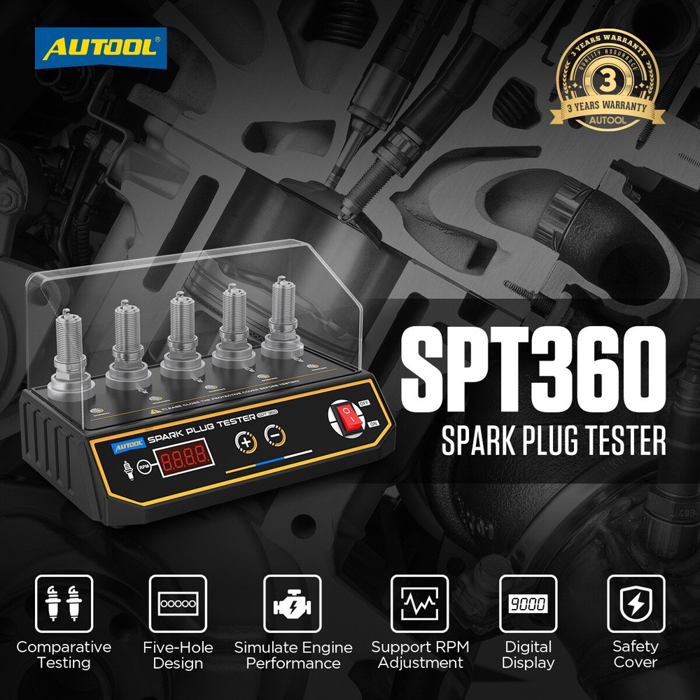 Spark Plug Tester 5 Holes Spark Tester Gasoline Ignition Coil Tester Analyzer