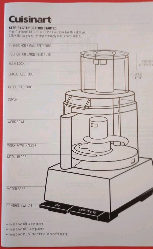 Cuisinart DLC-8S Instruction booklet