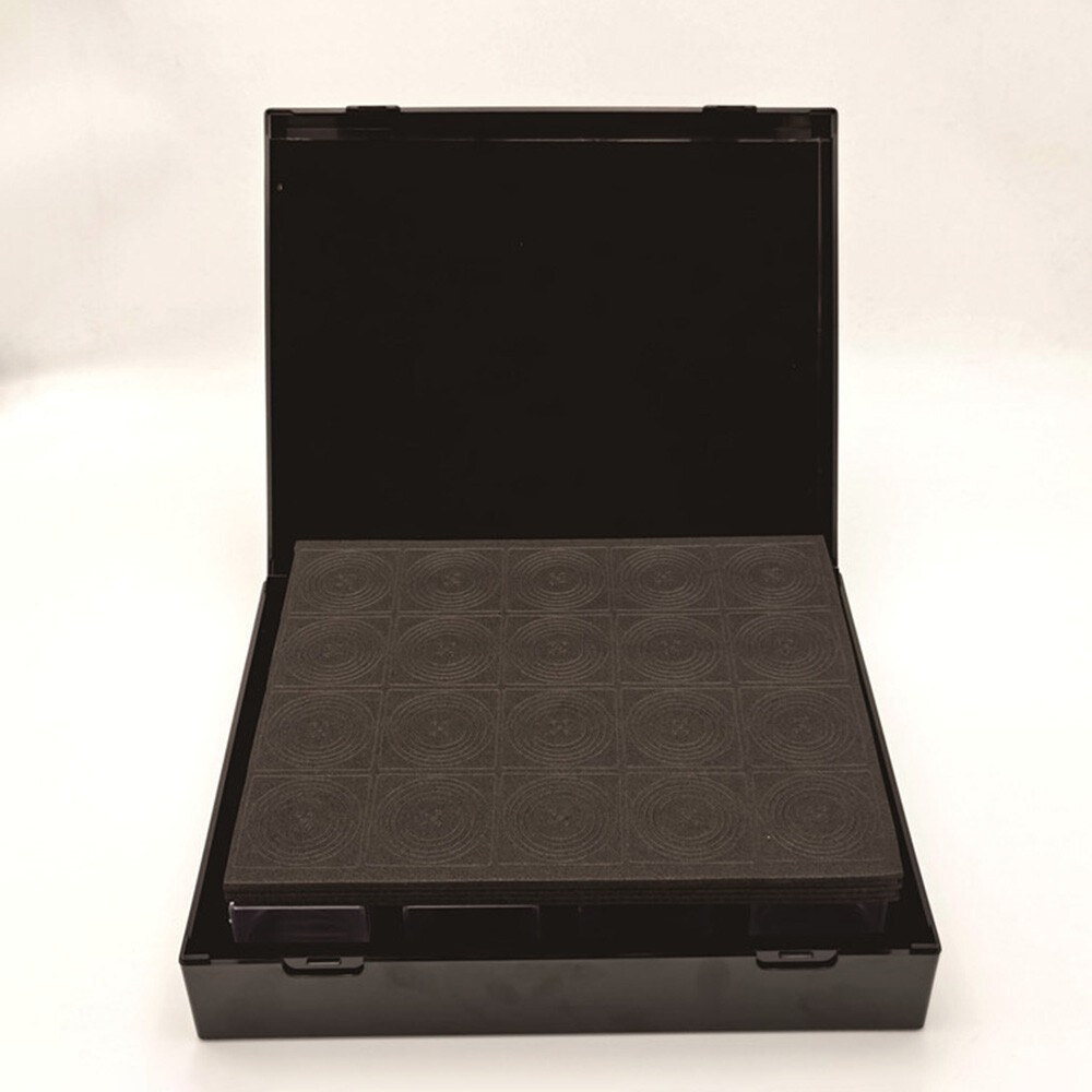 100Pcs Square Plastic Coin Capsule Holder Collection Display Container Case