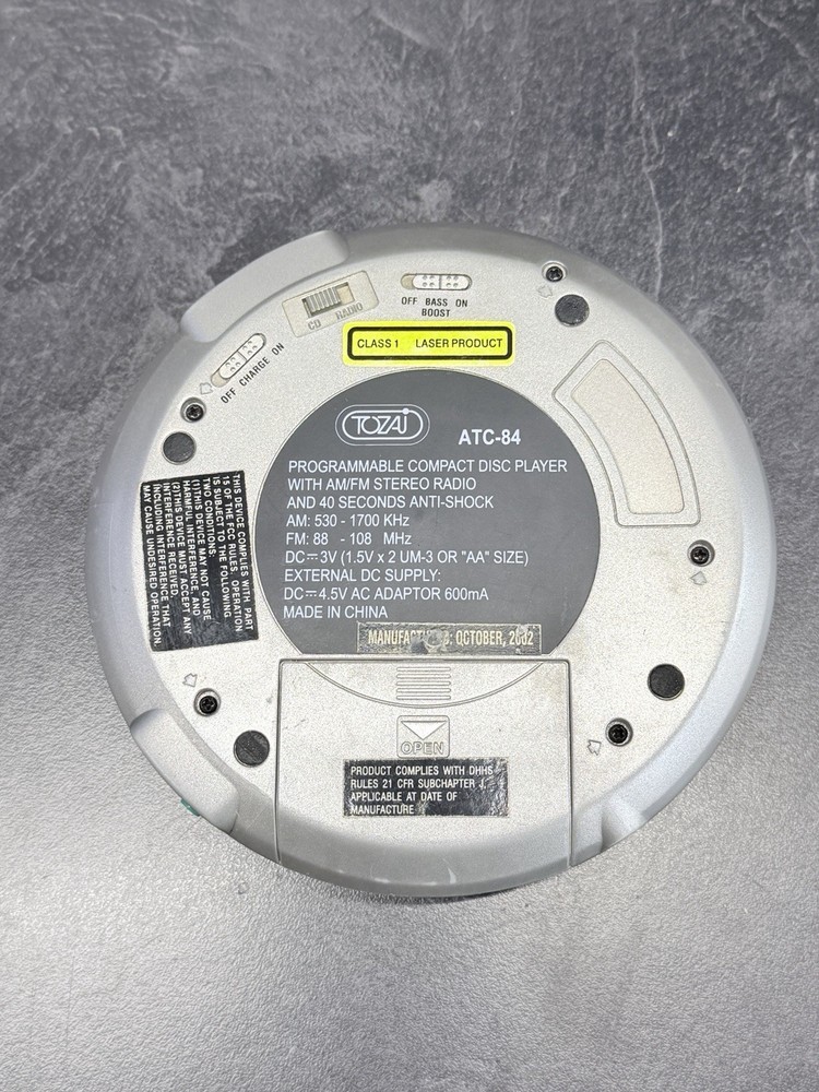 Tozai CD Player & Radio ATC-84 Programable Compact Disc Player